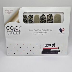 Color Street Gold and Black Nail Strips